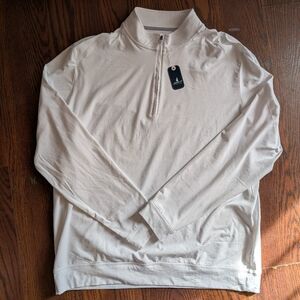 Johnnie-O White Performance SPF50 Long-Sleeve Shirt Quarter Zip NWT Golf